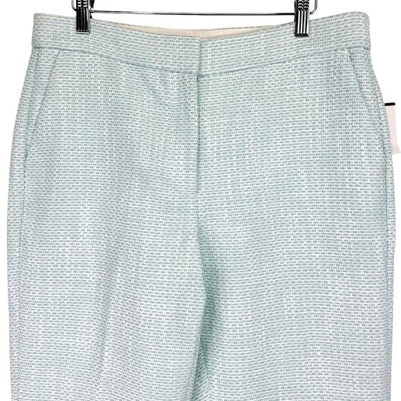J.Crew Womens Tweed Pants Cropped Straight Leg Mint Green 10 Schoolboy Preppy - Picture 8 of 12